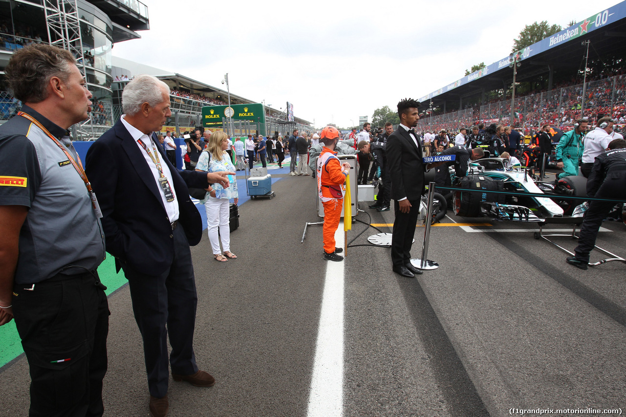 GP ITALIA, 02.09.2018 - Gara, Mario Isola (ITA), Pirelli Racing Manager e Marco Tronchetti Provera (ITA), Pirelli's President