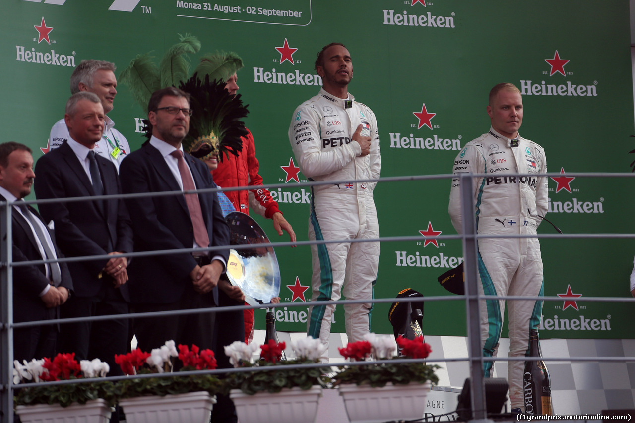 GP ITALIA, 02.09.2018 - Gara, Lewis Hamilton (GBR) Mercedes AMG F1 W09 vincitore