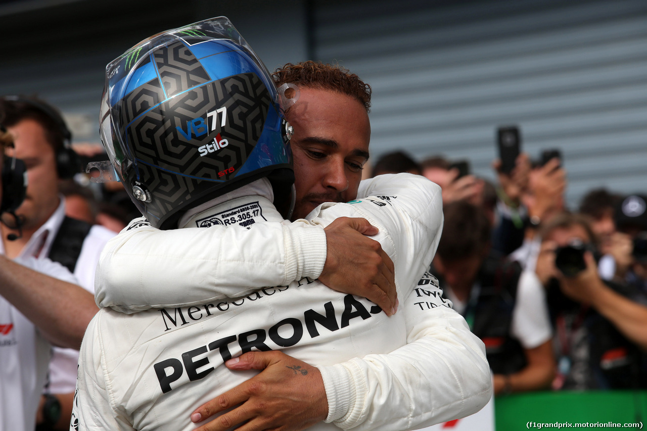 GP ITALIA, 02.09.2018 - Gara, Lewis Hamilton (GBR) Mercedes AMG F1 W09 vincitore e 3rd place Valtteri Bottas (FIN) Mercedes AMG F1 W09
