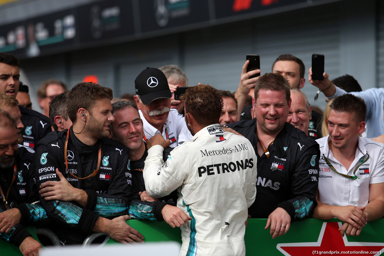 GP ITALIA, 02.09.2018 - Gara, Lewis Hamilton (GBR) Mercedes AMG F1 W09 vincitore with Dr. Dieter Zetsche, Chairman of Daimler