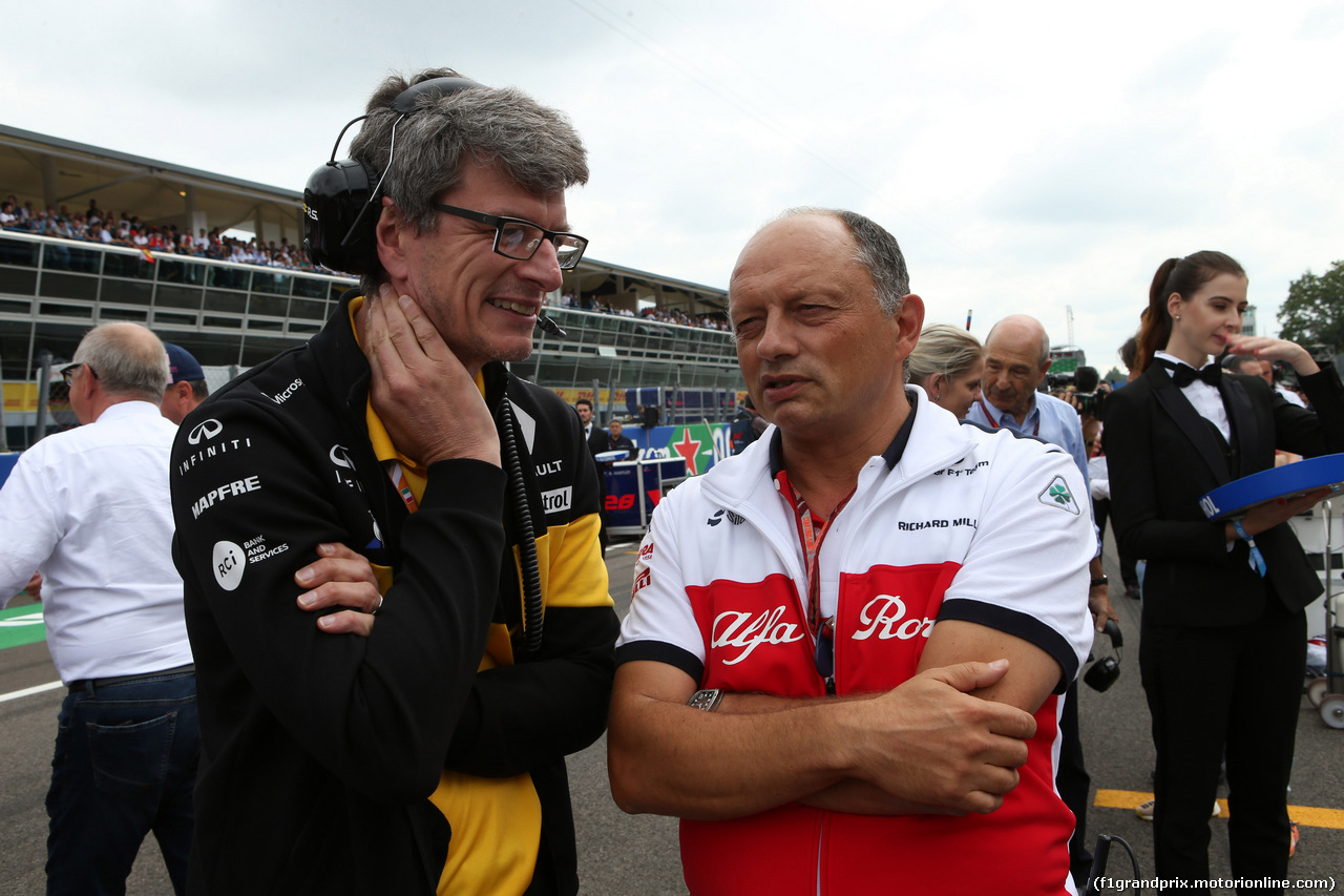 GP ITALIA, 02.09.2018 - Gara, Christian Dyer (AUS), Renault Sport F1 Team e Frederic Vasseur (FRA) Sauber Team Principal