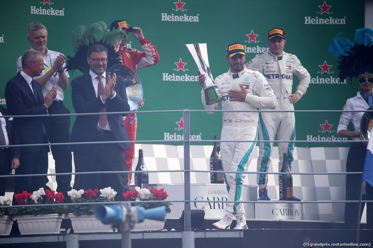 GP ITALIA, 02.09.2018 - Gara, Lewis Hamilton (GBR) Mercedes AMG F1 W09 vincitore