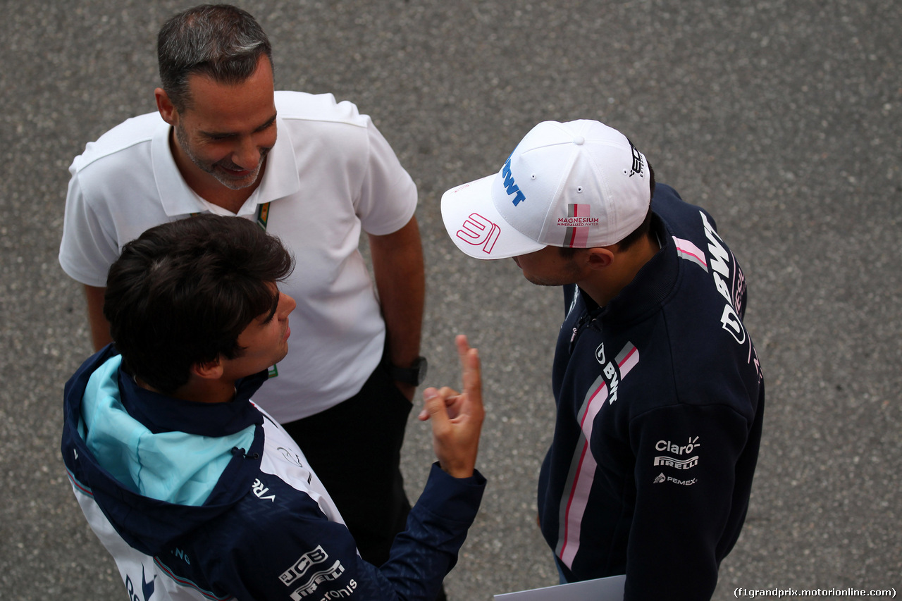 GP ITALIA, 31.08.2018 - Lance Stroll (CDN) Williams FW41 e Esteban Ocon (FRA) Racing Point Force India F1 VJM11