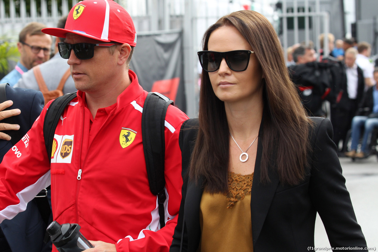 GP ITALIA, 01.09.2018 - Kimi Raikkonen (FIN) Ferrari SF71H e sua moglie Minttu Raikkonen