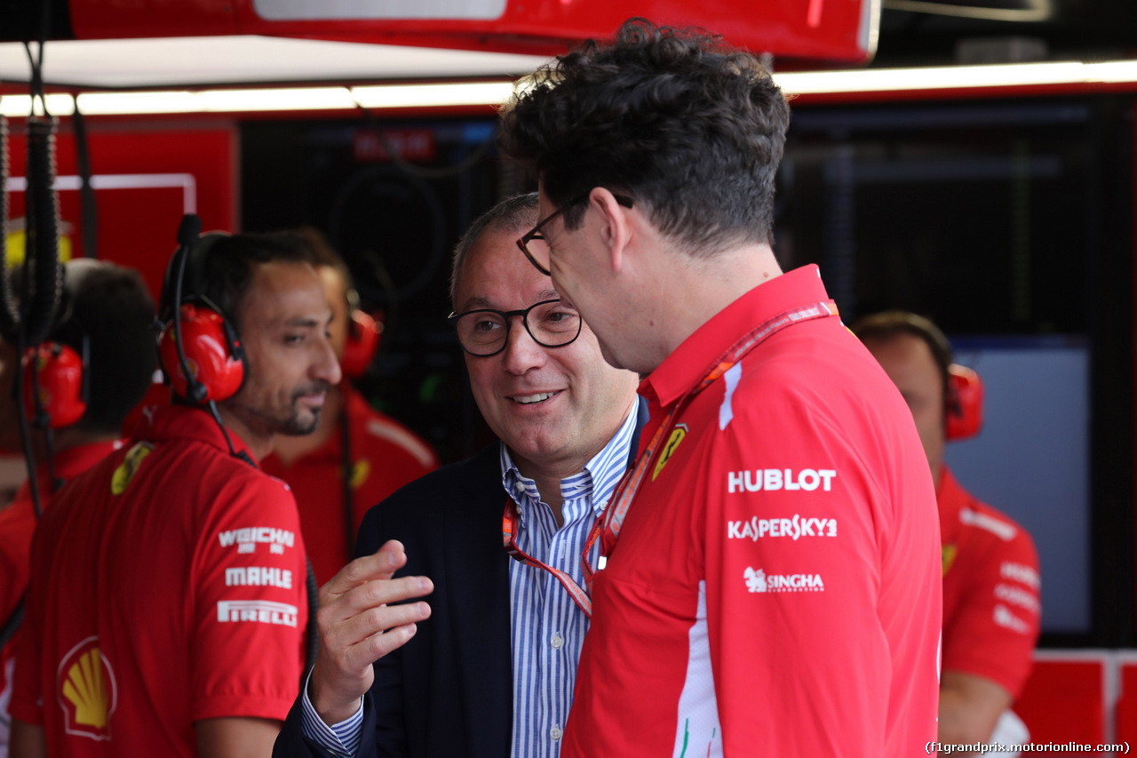 GP ITALIA, 01.09.2018 - Prove Libere 3, Stefano Domenicali (ITA) e Mattia Binotto (ITA) Chief Technical Officer, Ferrari