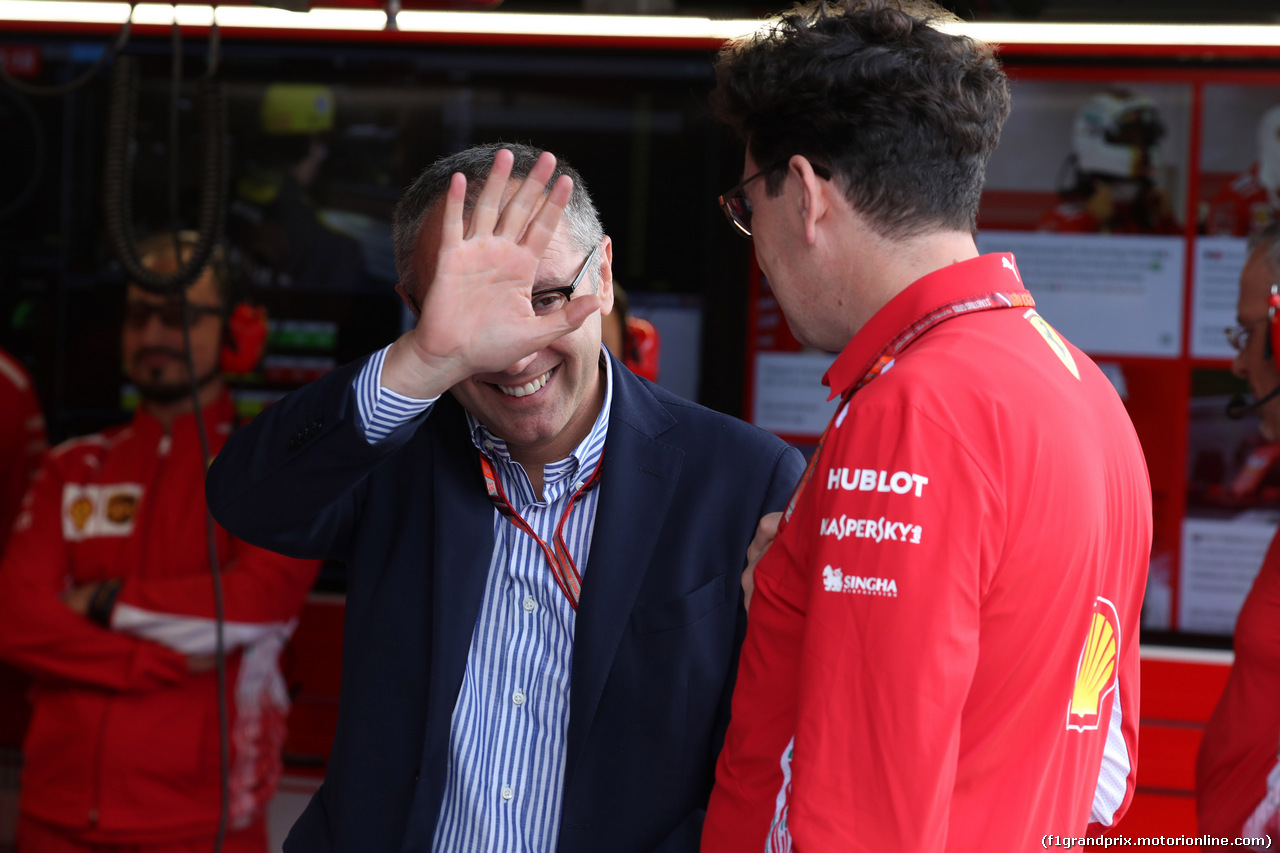 GP ITALIA, 01.09.2018 - Prove Libere 3, Stefano Domenicali (ITA) e Mattia Binotto (ITA) Chief Technical Officer, Ferrari