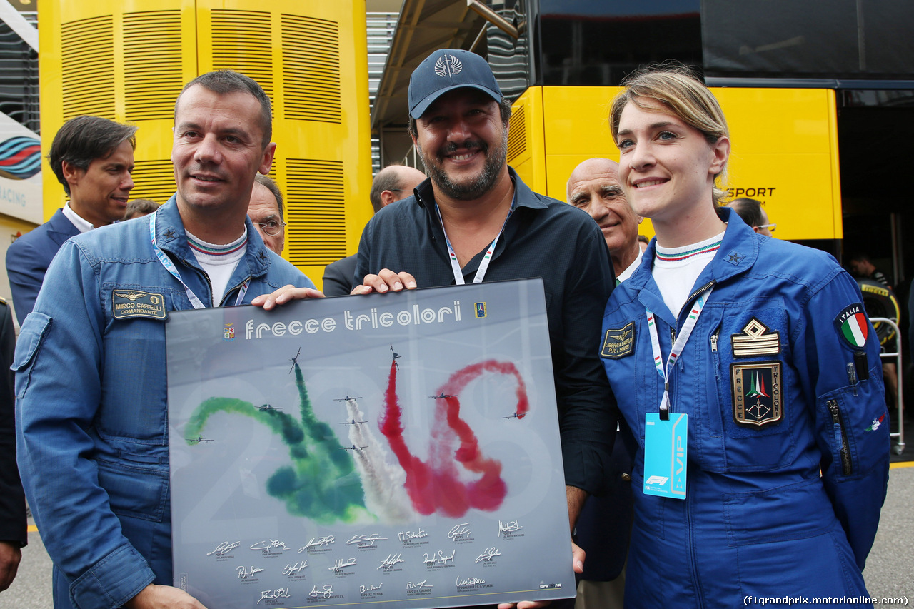 GP ITALIA, 01.09.2018 - Prove Libere 3, Matteo Salvini (ITA) Deputy Prime Minister of Italy And Minister of the Interior