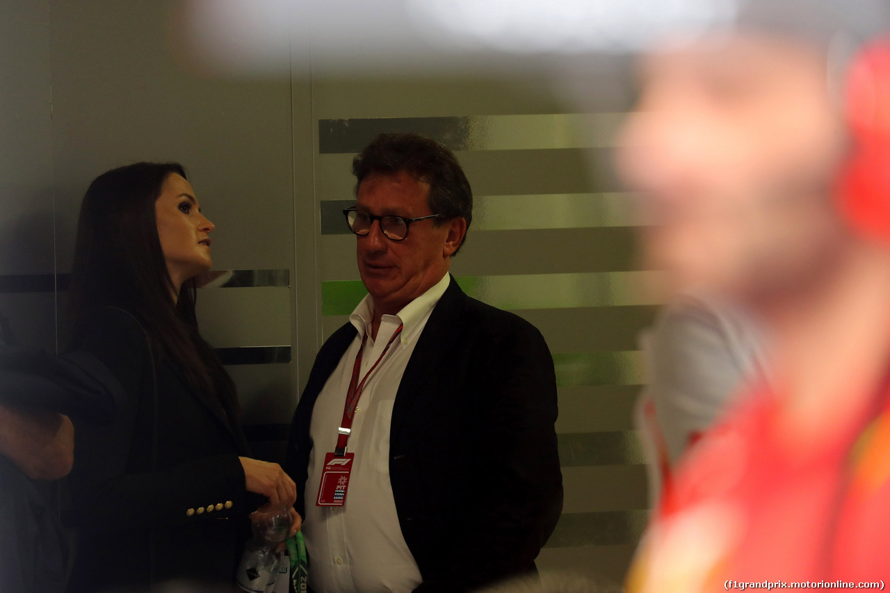 GP ITALIA, 01.09.2018 - Prove Libere 3, Minttu Raikkonen, wife of Kimi Raikkonen (FIN) e Louis Carey Camilleri, CEO of Ferrari