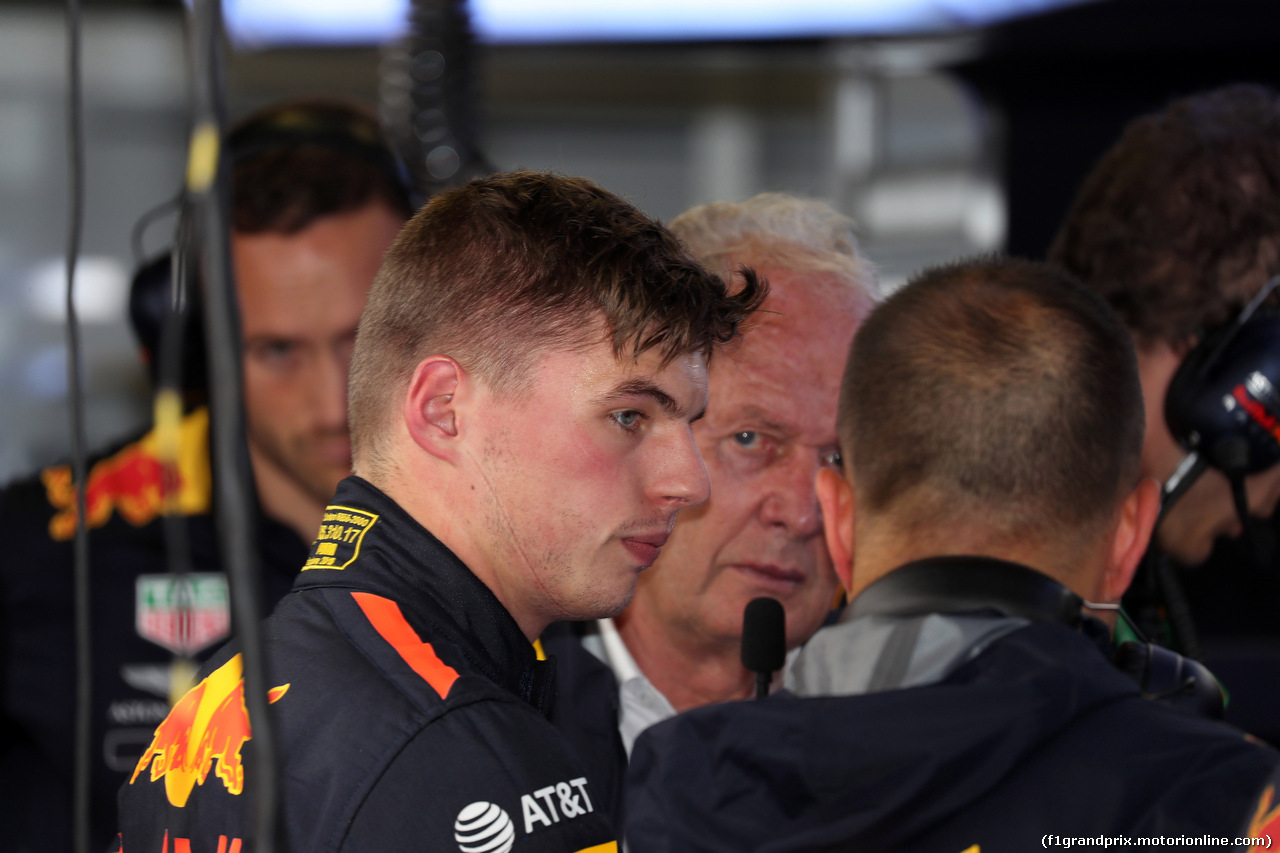 GP ITALIA, 01.09.2018 - Prove Libere 3, Max Verstappen (NED) Red Bull Racing RB14 e Helmut Marko (AUT), Red Bull Racing, Red Bull Advisor
