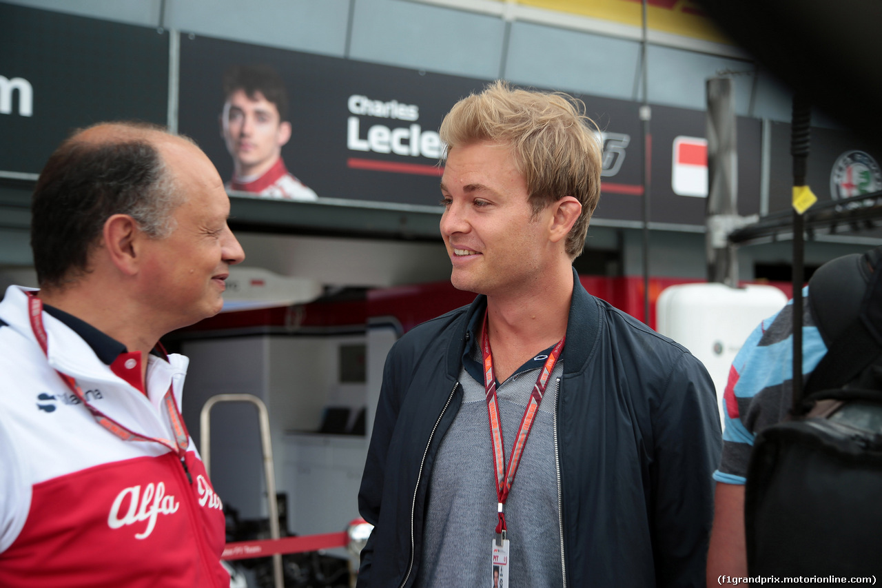 GP ITALIA, 01.09.2018 - Prove Libere 3, Frederic Vasseur (FRA) Sauber Team Principal e Nico Rosberg (GER)