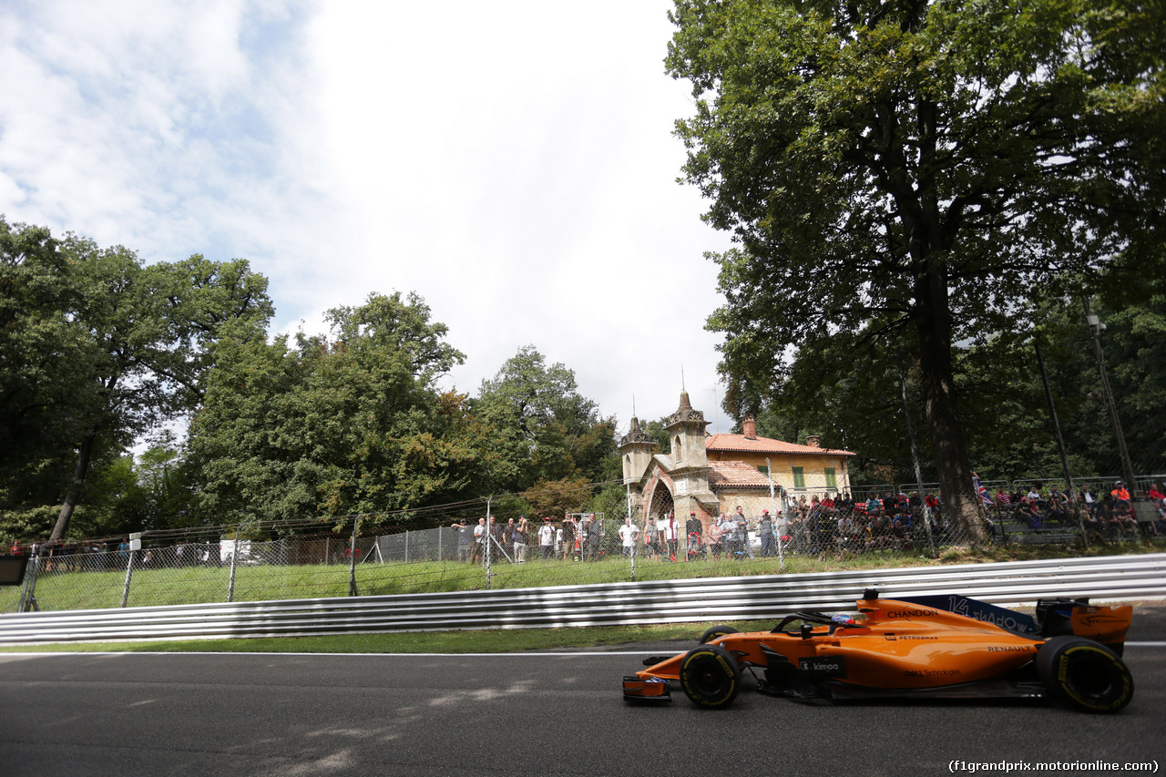 GP ITALIA, 01.09.2018 - Prove Libere 3, Fernando Alonso (ESP) McLaren MCL33