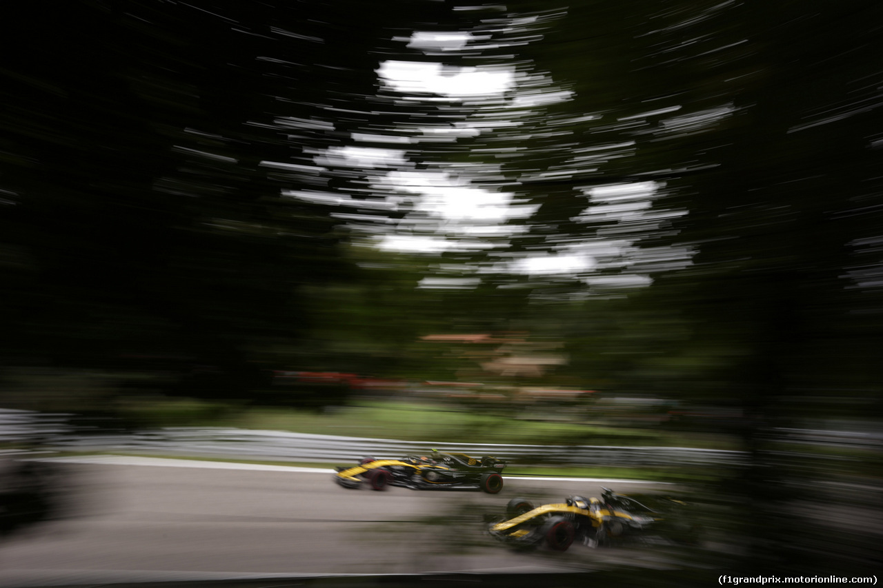 GP ITALIA, 01.09.2018 - Prove Libere 3, Carlos Sainz Jr (ESP) Renault Sport F1 Team RS18 e Nico Hulkenberg (GER) Renault Sport F1 Team RS18