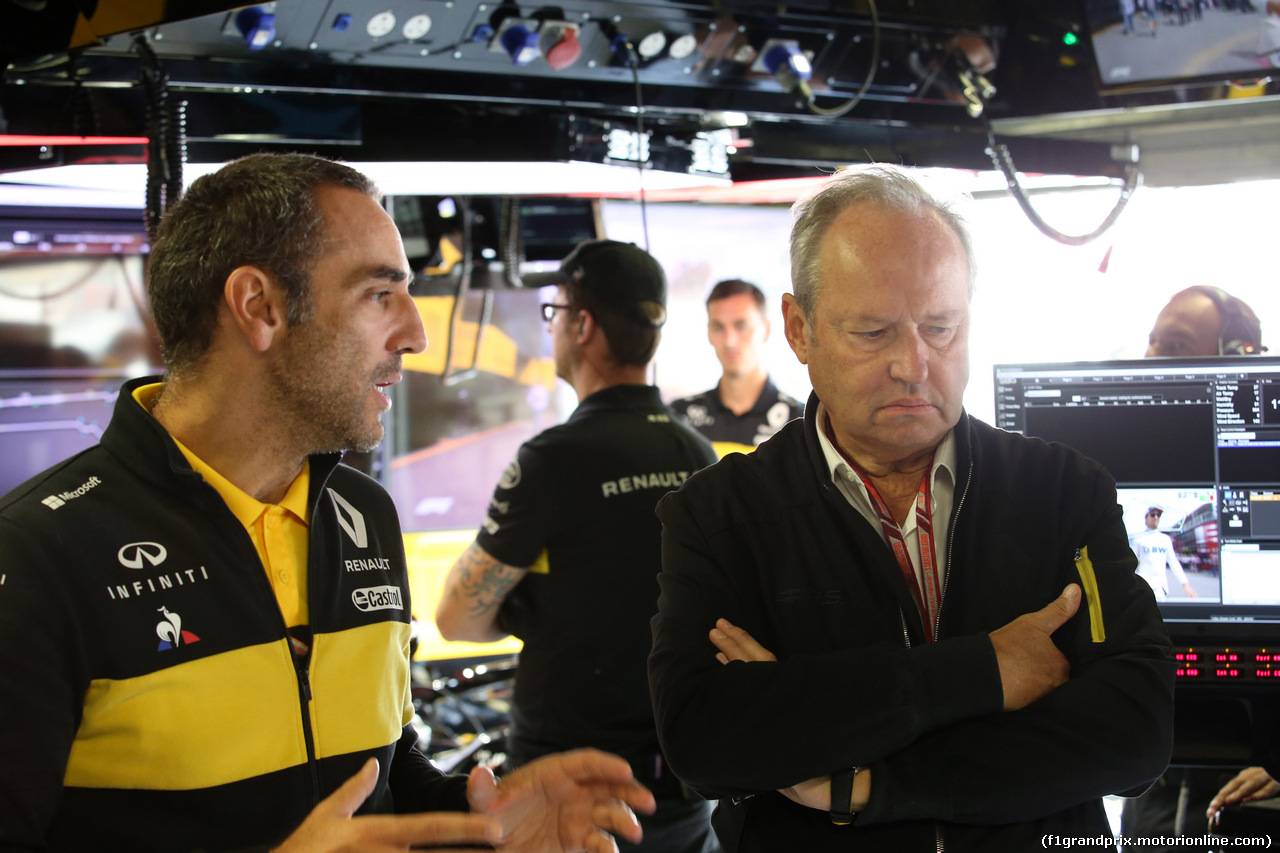 GP ITALIA, 01.09.2018 - Prove Libere 3, Cyril Abiteboul (FRA) Renault Sport F1 Managing Director e Jerome Stoll (FRA) Renault Sport F1 President