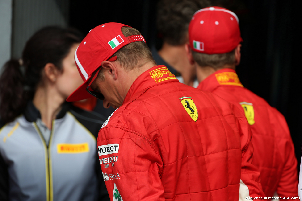GP ITALIA, 01.09.2018 - Qualifiche, Kimi Raikkonen (FIN) Ferrari SF71H pole position e 2nd place Sebastian Vettel (GER) Ferrari SF71H