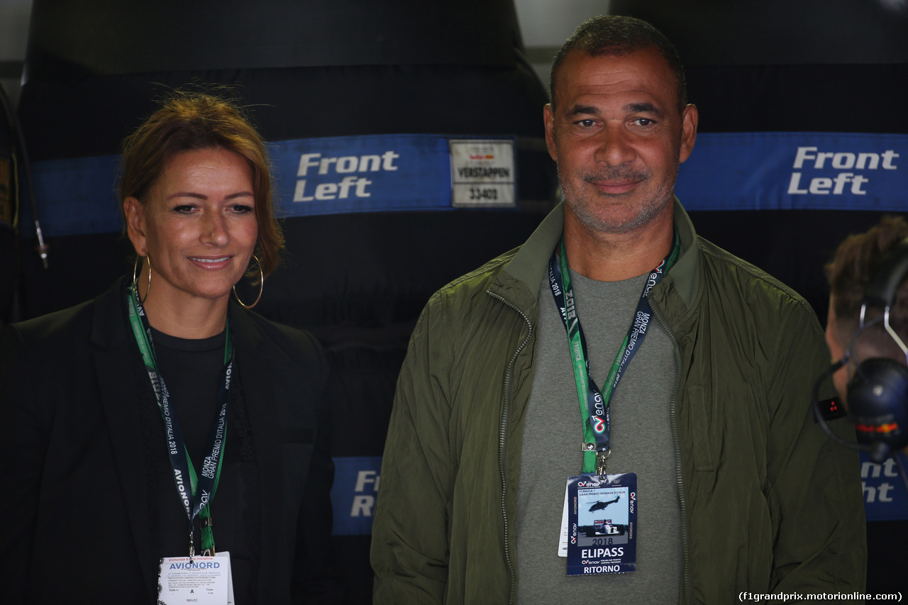 GP ITALIA, 01.09.2018 - Qualifiche, Ruud Gullit (NLD) Football Manager with his partner Karin de Rooij (NLD)