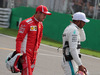 GP ITALIA, 01.09.2018 - Qualifiche, 2nd place Sebastian Vettel (GER) Ferrari SF71H e 3rd place Lewis Hamilton (GBR) Mercedes AMG F1 W09