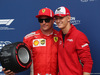 GP ITALIA, 01.09.2018 - Qualifiche, Kimi Raikkonen (FIN) Ferrari SF71H pole position with Miki Schumacher (GER)