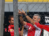 GP ITALIA, 01.09.2018 - Qualifiche, Maurizio Arrivabene (ITA) Ferrari Team Principal celebrates Kimi Raikkonen (FIN) Ferrari SF71H pole position e 2nd place Sebastian Vettel (GER) Ferrari SF71H