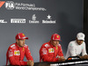 GP ITALIA, 01.09.2018 - Qualifiche, Conferenza Stampa, Sebastian Vettel (GER) Ferrari SF71H, Kimi Raikkonen (FIN) Ferrari SF71H e Lewis Hamilton (GBR) Mercedes AMG F1 W09