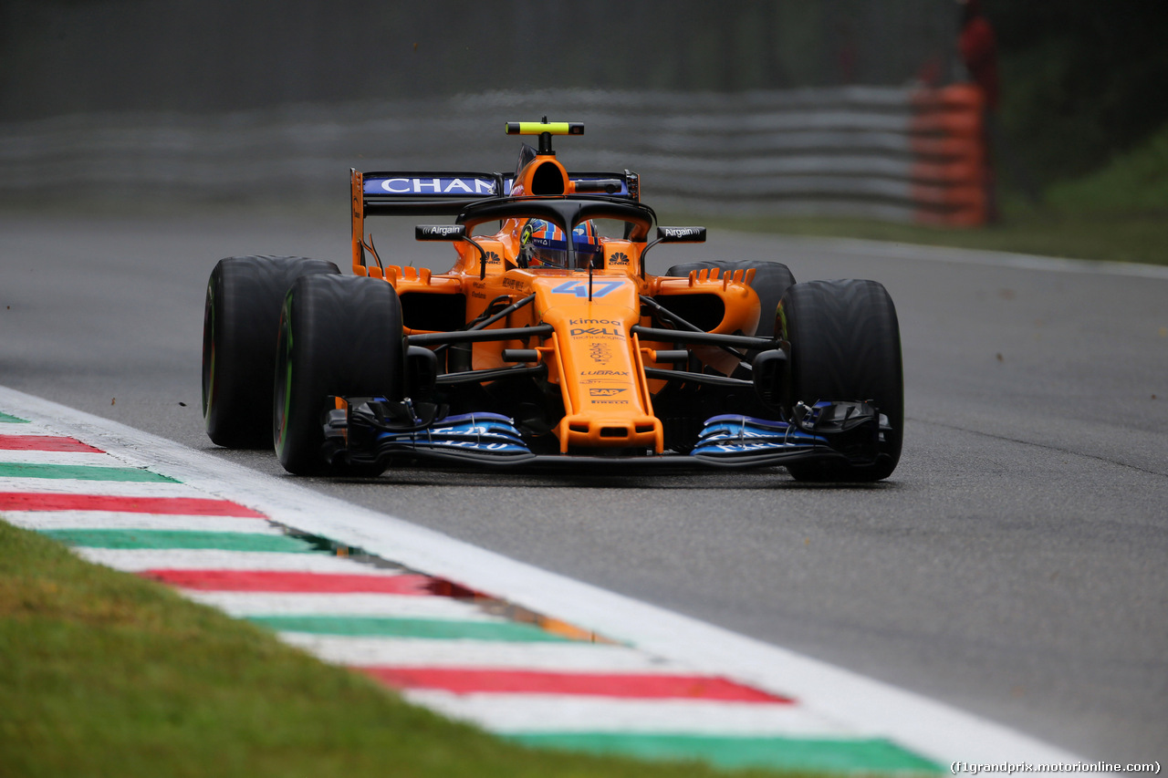 GP ITALIA, 31.08.2018 - Prove Libere 1, Lando Norris (GBR) McLaren MCL33, Test driver