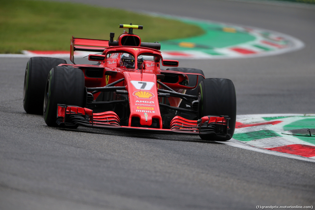 GP ITALIA, 31.08.2018 - Prove Libere 1, Kimi Raikkonen (FIN) Ferrari SF71H