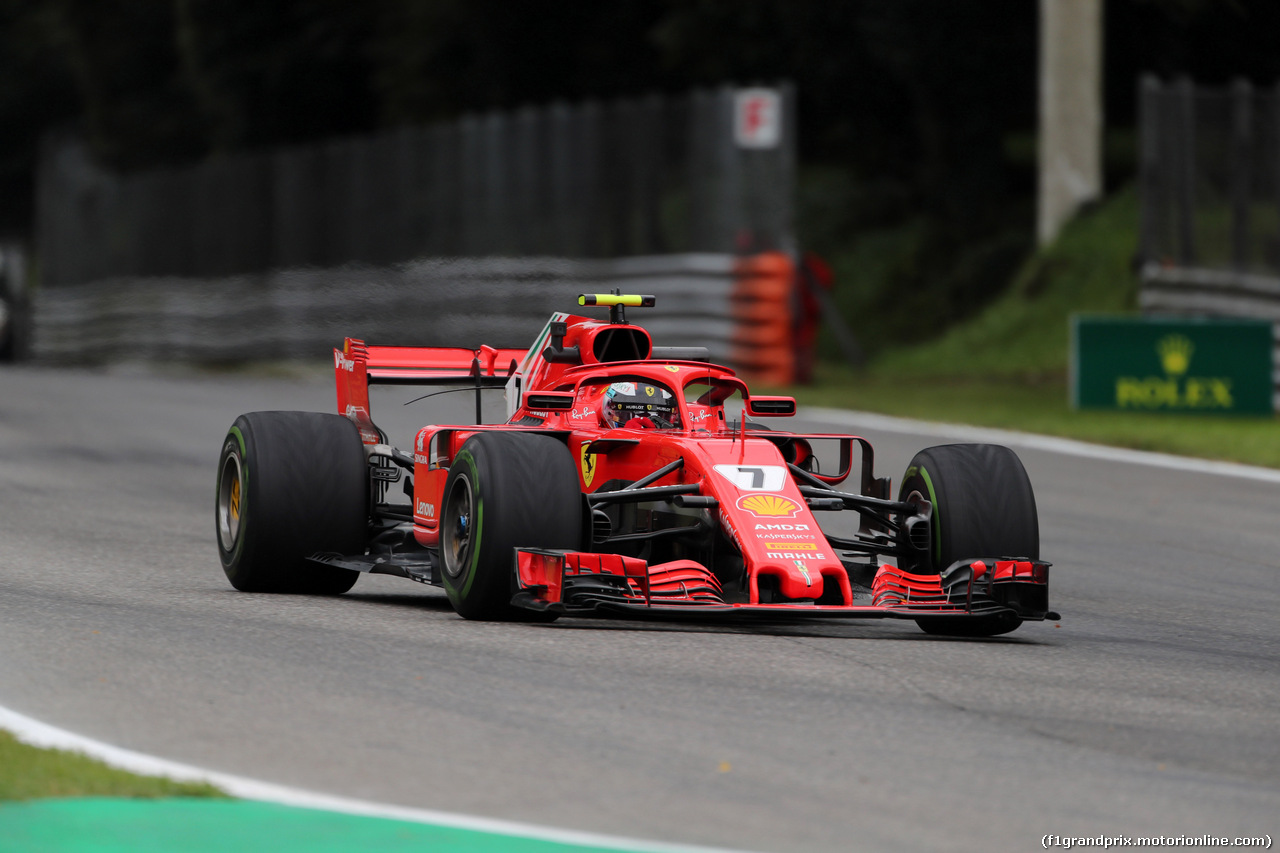 GP ITALIA, 31.08.2018 - Prove Libere 1, Kimi Raikkonen (FIN) Ferrari SF71H