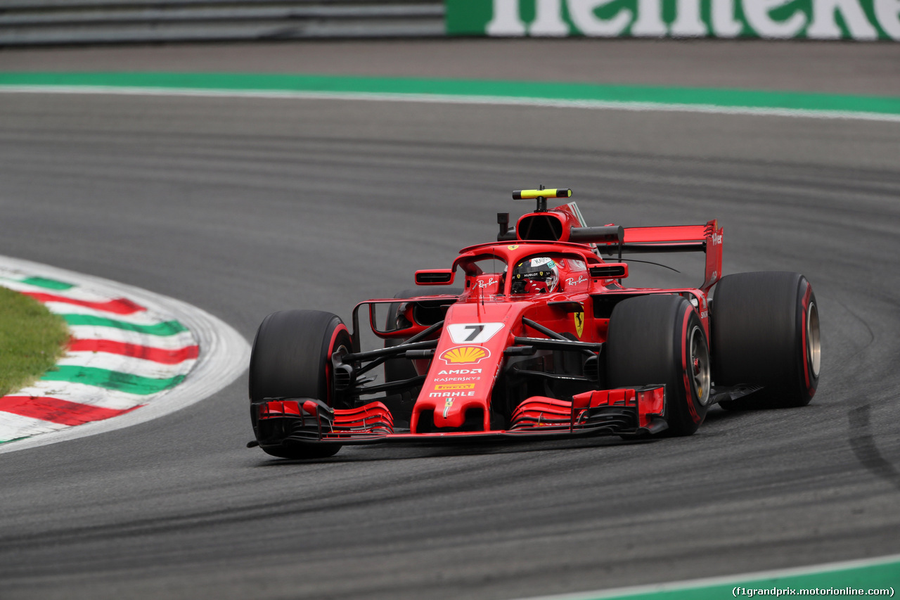 GP ITALIA, 31.08.2018 - Prove Libere 2, Kimi Raikkonen (FIN) Ferrari SF71H