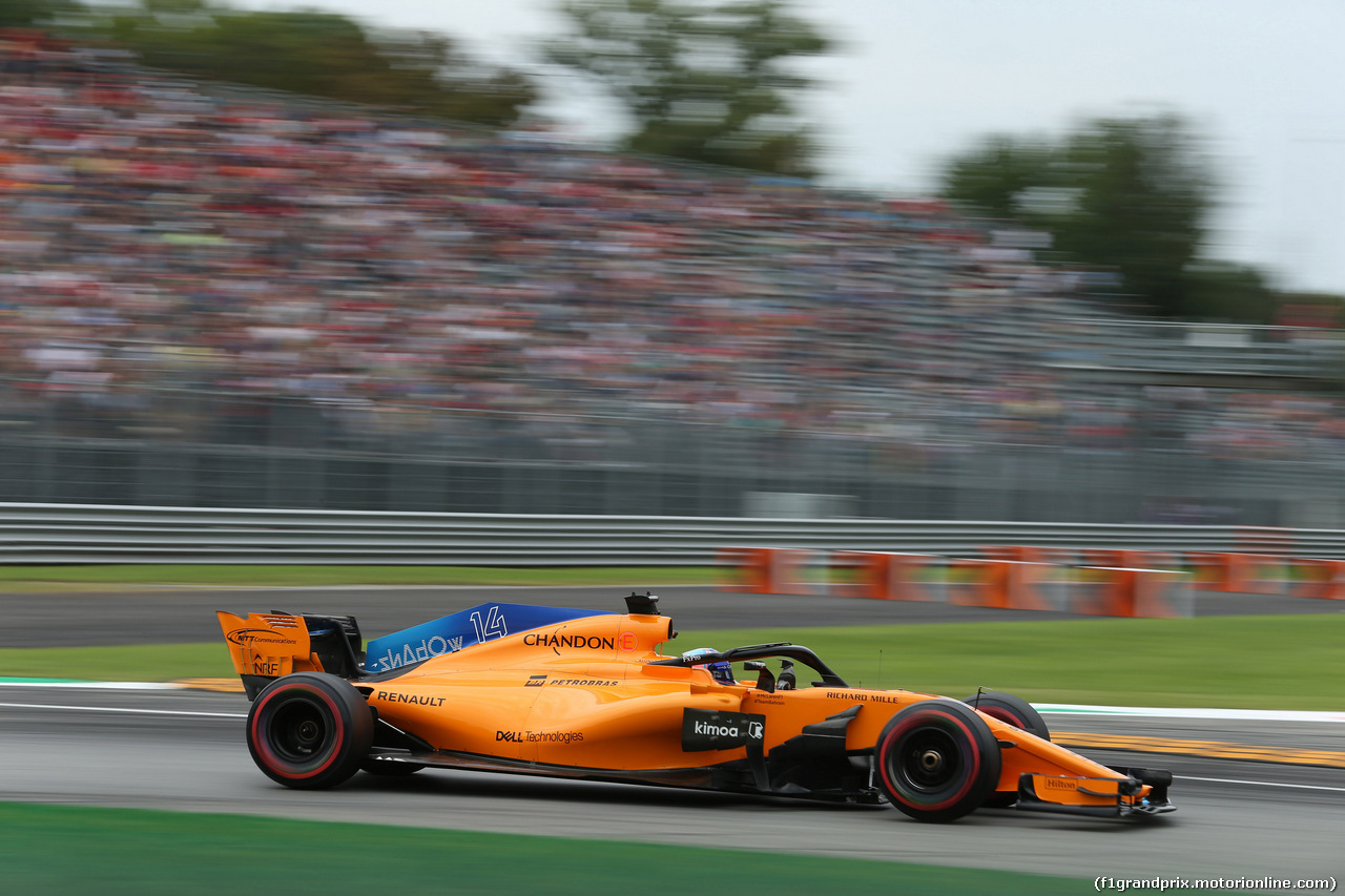 GP ITALIA, 31.08.2018 - Prove Libere 2, Fernando Alonso (ESP) McLaren MCL33