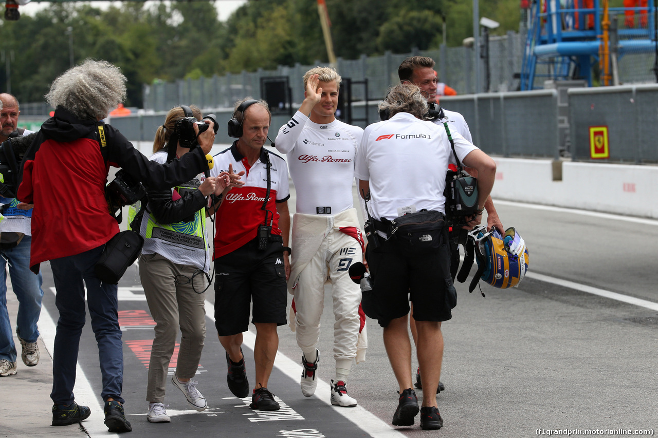 GP ITALIA, 31.08.2018 - Prove Libere 2, Marcus Ericsson (SUE) Sauber C37 after his crash.