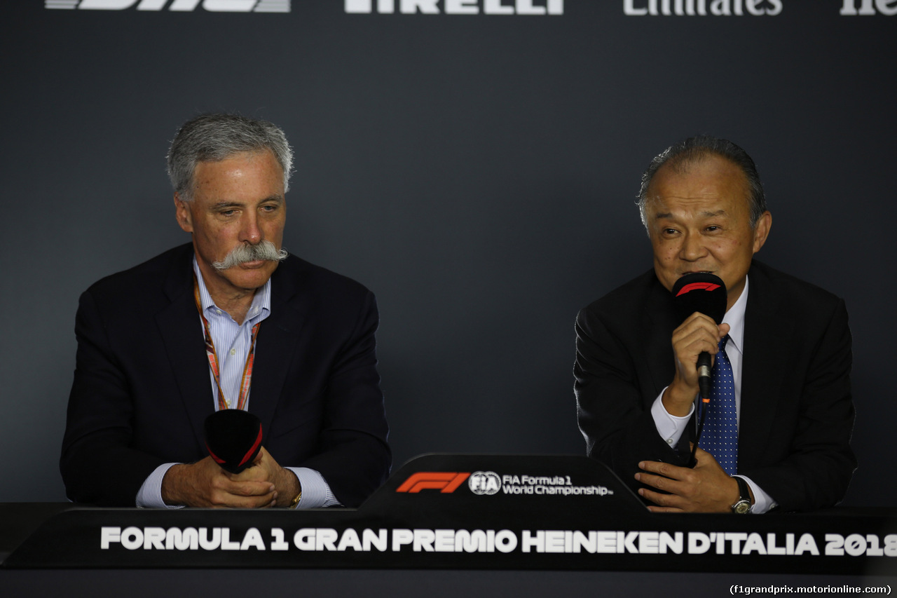 GP ITALIA, 31.08.2018 - Conferenza Stampa, Chase Carey (USA) Formula One Group Chairman