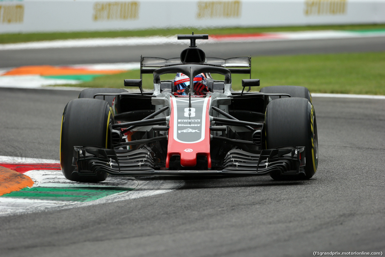 GP ITALIA, 31.08.2018 - Prove Libere 2, Romain Grosjean (FRA) Haas F1 Team VF-18