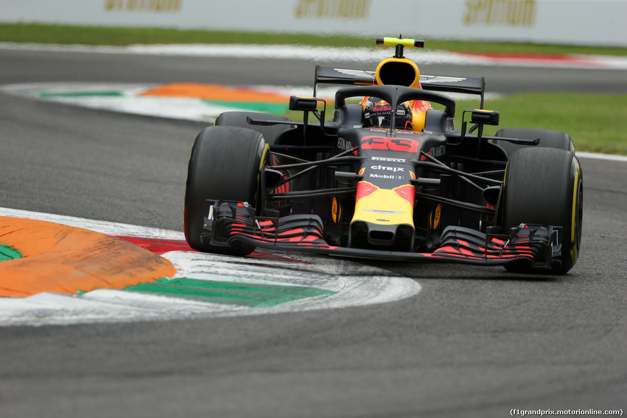 GP ITALIA, 31.08.2018 - Prove Libere 2, Max Verstappen (NED) Red Bull Racing RB14