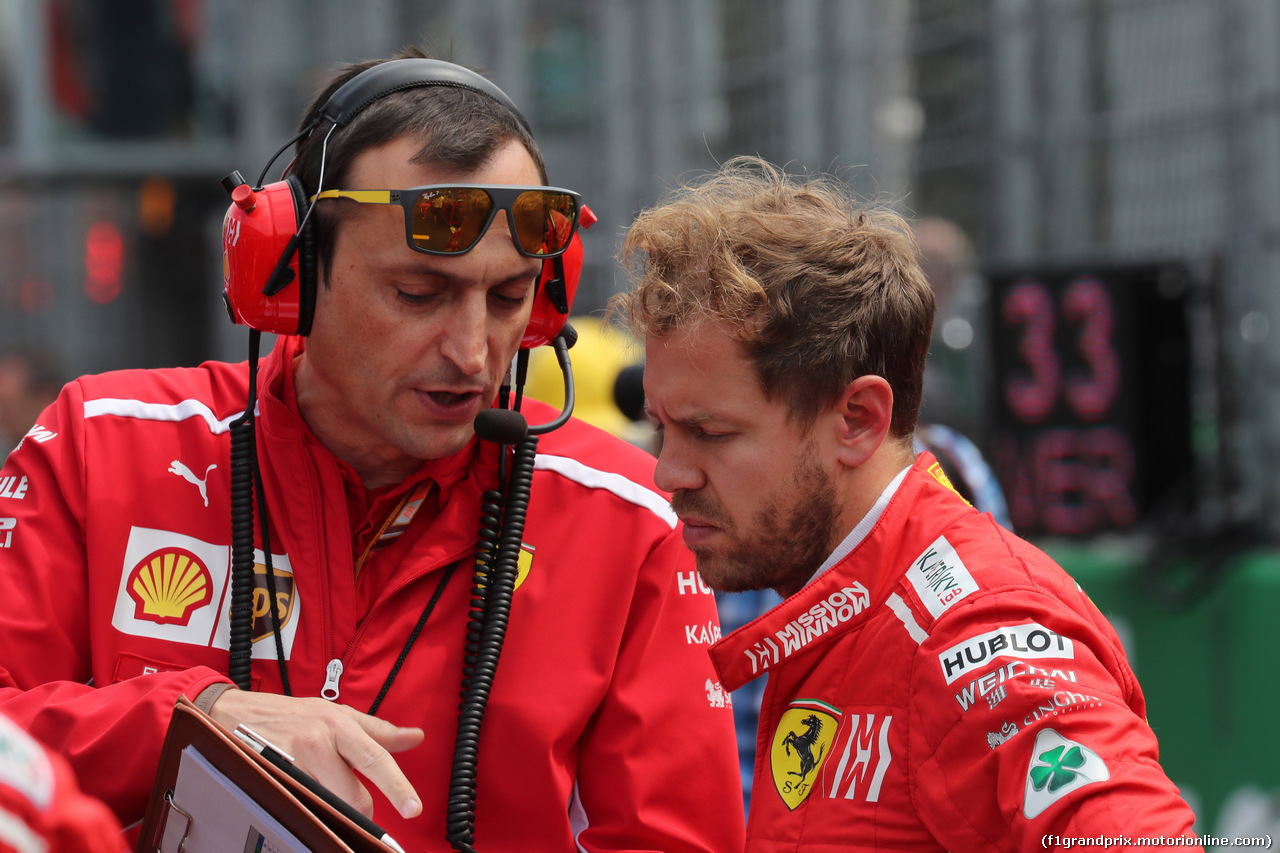 GP MESSICO, 28.10.2018 - Gara, Riccardo Adami (ITA) Ferrari Gara Engineer e Sebastian Vettel (GER) Ferrari SF71H