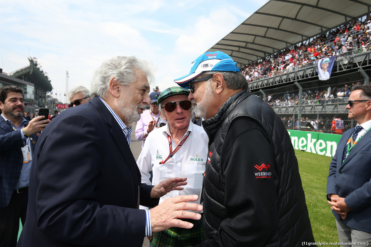 GP MESSICO, 28.10.2018 - Gara, Placido Domingo (MEX) e Sir Jackie Stewart (GBR)