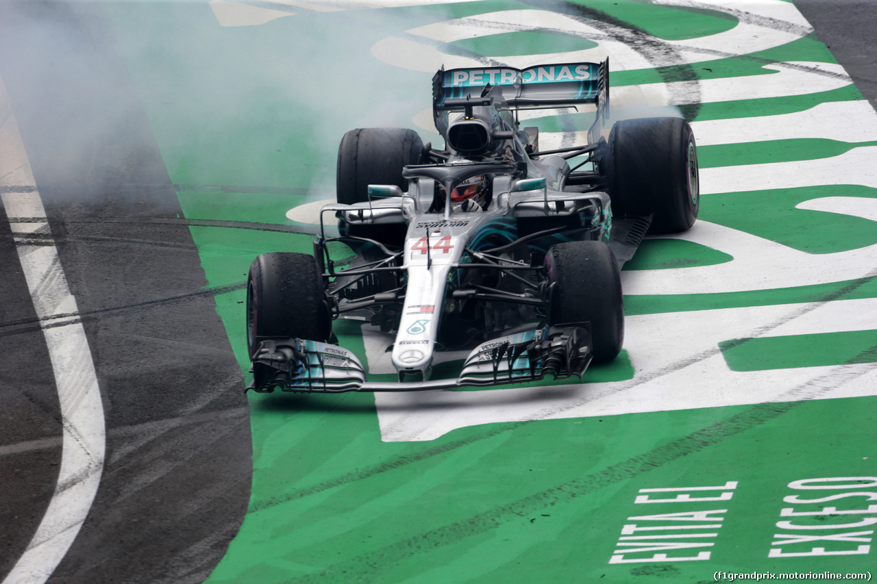 GP MESSICO, 28.10.2018 - Gara, Lewis Hamilton (GBR) Mercedes AMG F1 W09, F1 2018 champion