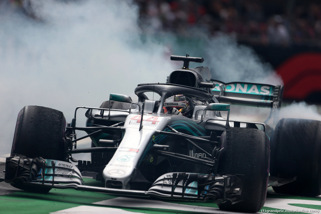 GP MESSICO, 28.10.2018 - Gara, Lewis Hamilton (GBR) Mercedes AMG F1 W09, F1 2018 champion