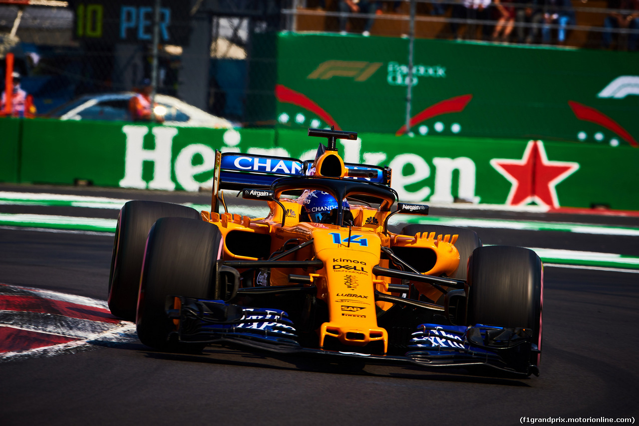 GP MESSICO, 26.10.2018- Fernando Alonso (ESP) McLaren MCL32