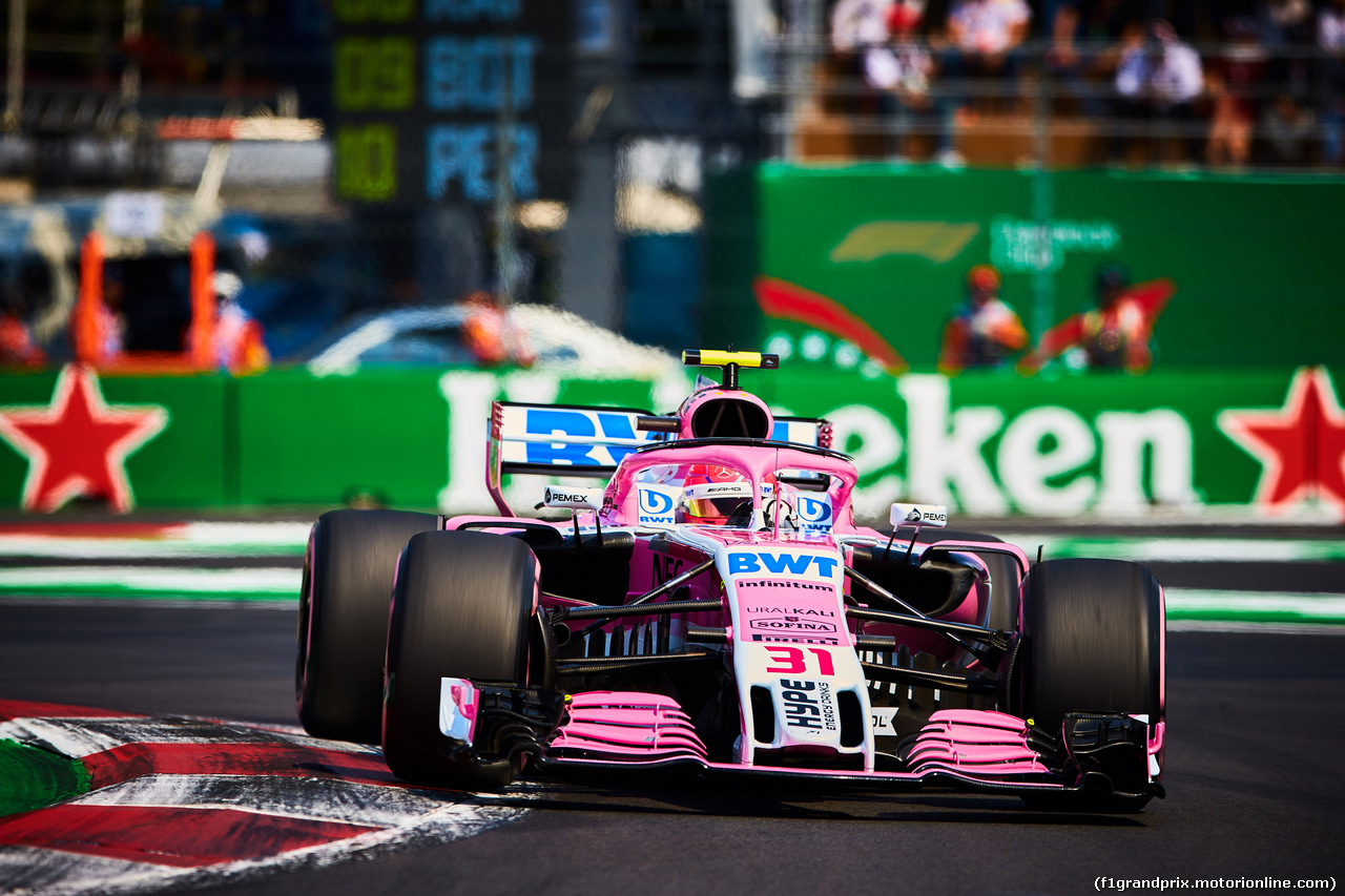 GP MESSICO, 26.10.2018- Esteban Ocon (FRA) Racing Point Force India F1 VJM11