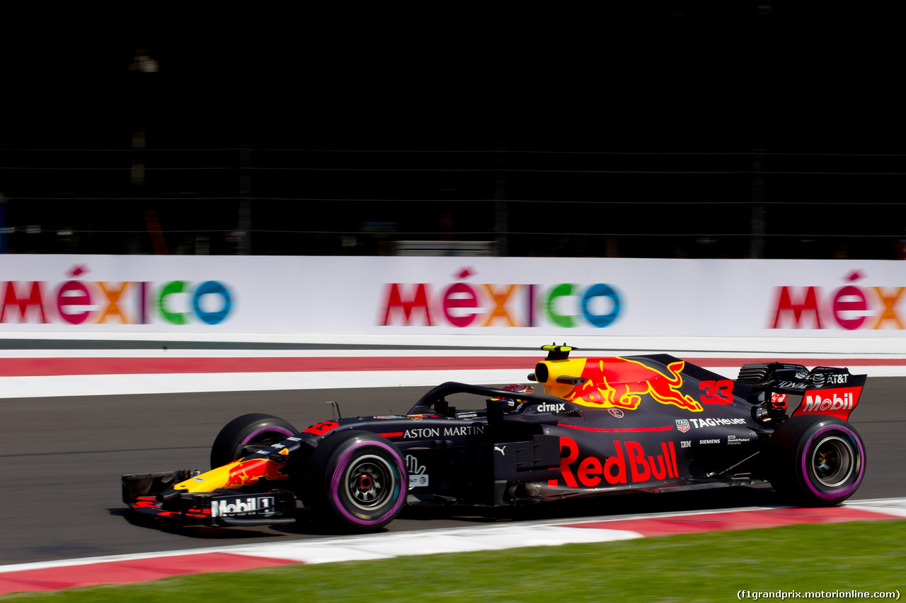 GP MESSICO, 26.10.2018- Max Verstappen (NED) Red Bull Racing RB14