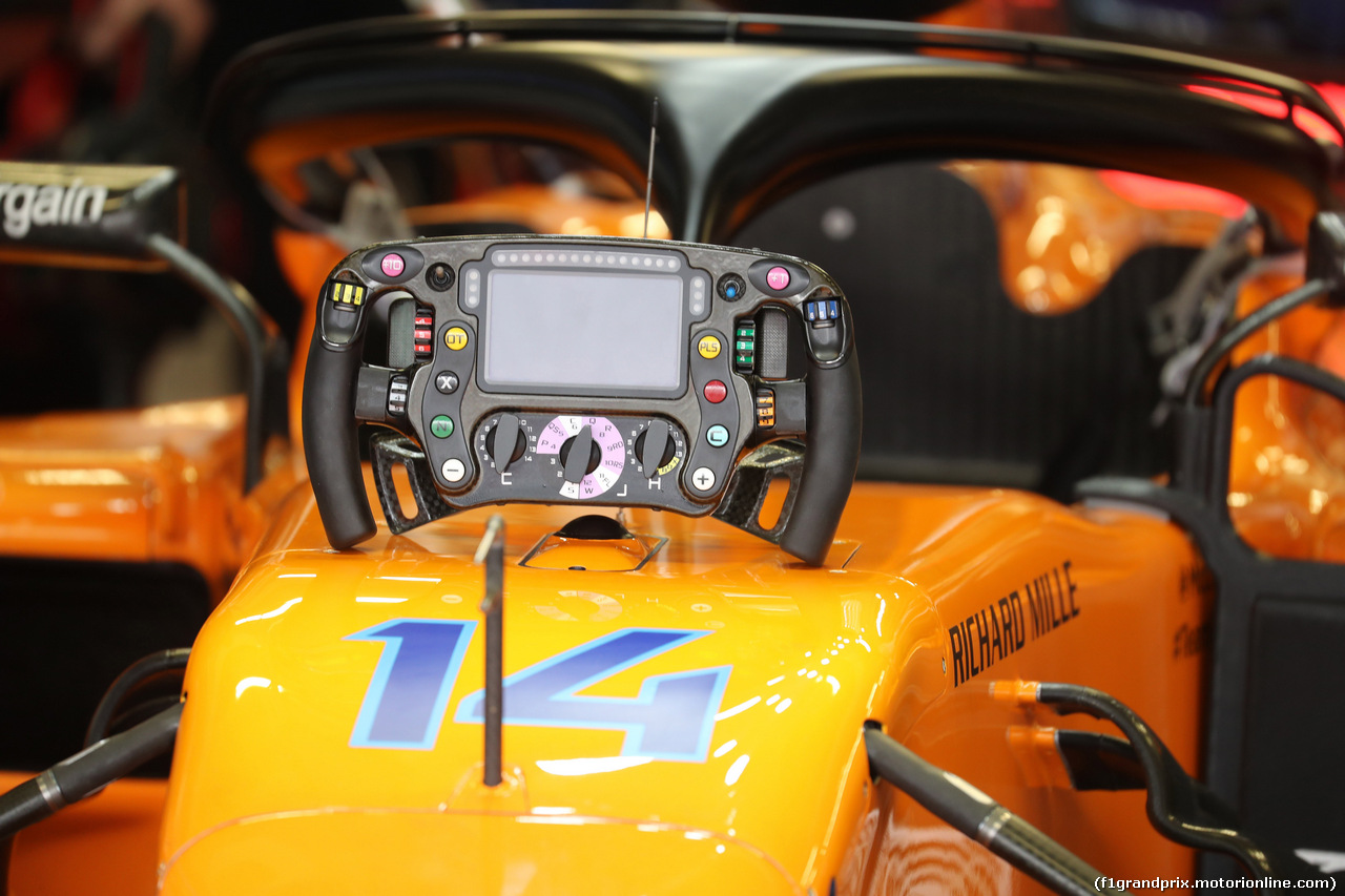 GP MESSICO, 27.10.2018 - Prove Libere 3, The steering wheel of Fernando Alonso (ESP) McLaren MCL33