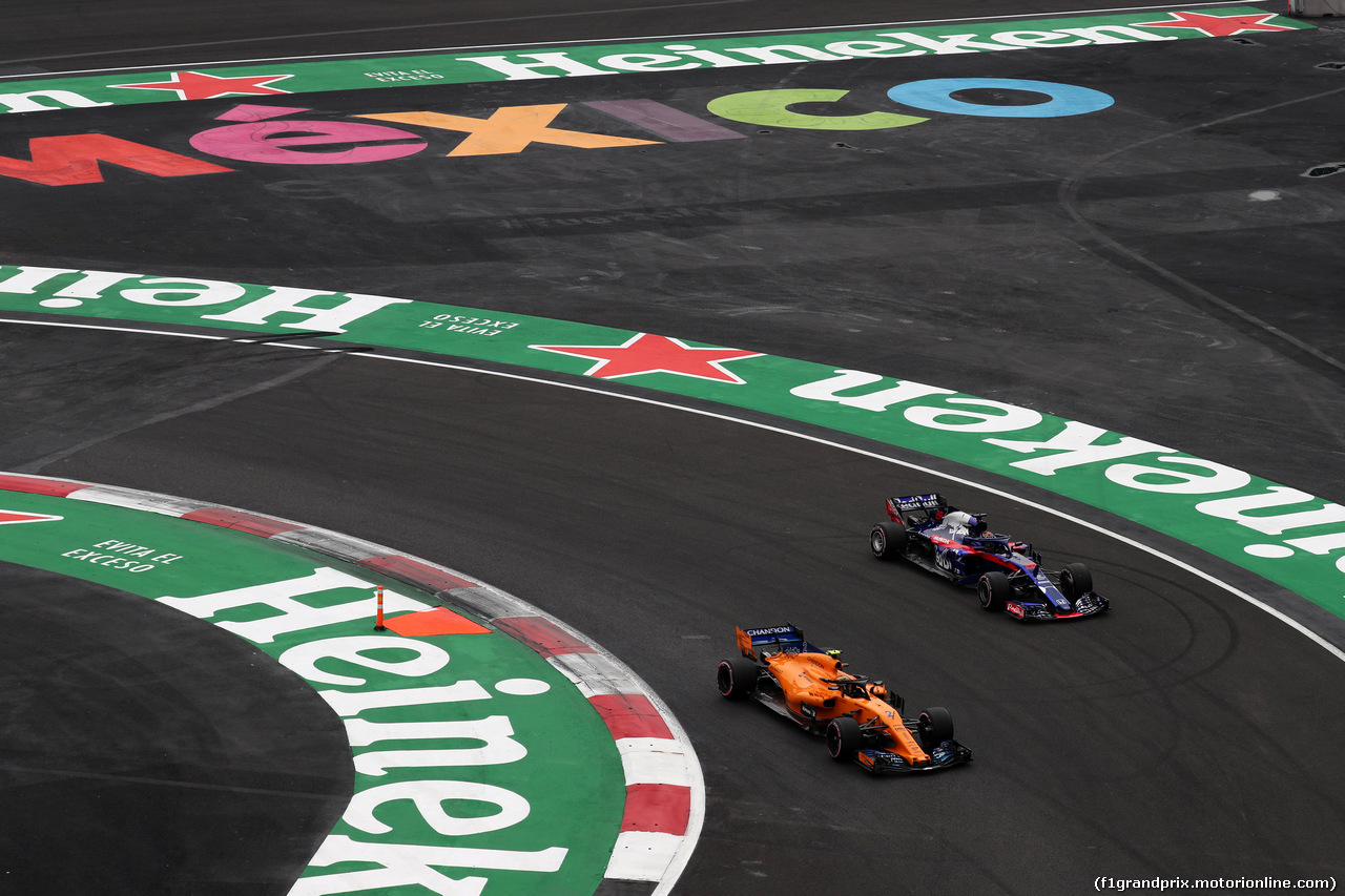 GP MESSICO, 27.10.2018 - Qualifiche, Stoffel Vandoorne (BEL) McLaren MCL33 e Brendon Hartley (NZL) Scuderia Toro Rosso STR13