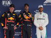 GP MESSICO, 27.10.2018 - Qualifiche, 2nd place Max Verstappen (NED) Red Bull Racing RB14, Daniel Ricciardo (AUS) Red Bull Racing RB14 pole position e 3rd place Lewis Hamilton (GBR) Mercedes AMG F1 W09