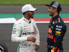 GP MESSICO, 27.10.2018 - Qualifiche, 3rd place Lewis Hamilton (GBR) Mercedes AMG F1 W09 e Daniel Ricciardo (AUS) Red Bull Racing RB14 pole position