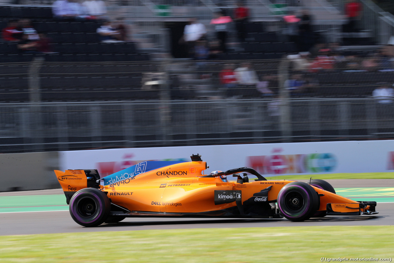 GP MESSICO, 26.10.2018 - Prove Libere 1, Lando Norris (GBR) McLaren MCL33, Test Driver