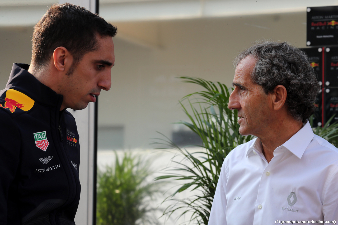 GP MESSICO, 26.10.2018 - Prove Libere 1, Sébastien Buemi (CHE) Test driver, Red Bull Racing RB14 with Alain Prost (FRA) Renault Sport F1 Team Special Advisor