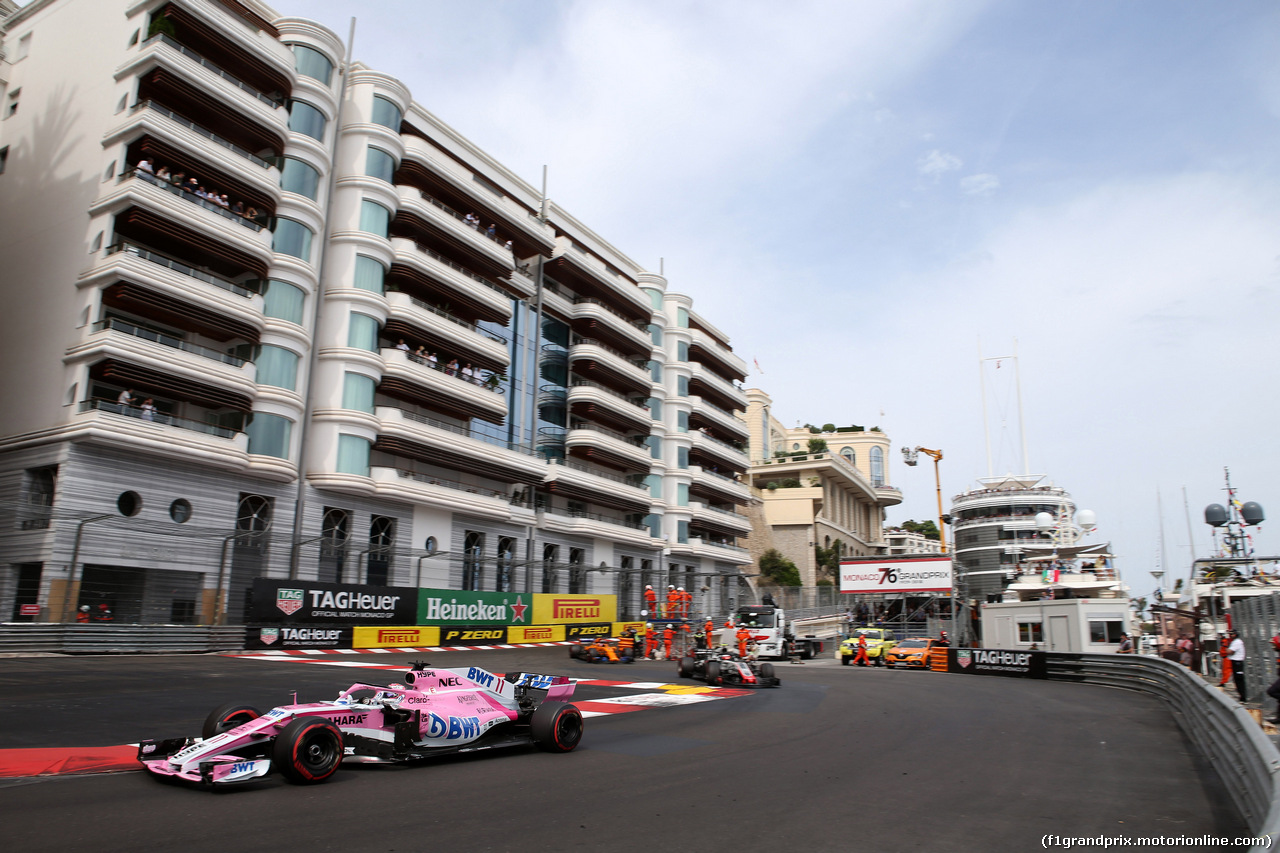 GP MONACO, 27.05.2018 - Gara, Sergio Perez (MEX) Sahara Force India F1 VJM011
