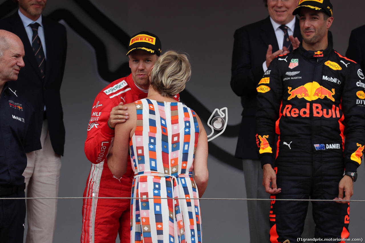 GP MONACO, 27.05.2018 - Gara, 2nd place Sebastian Vettel (GER) Ferrari SF71H e S.A.S La Princesse Charlene De Monaco