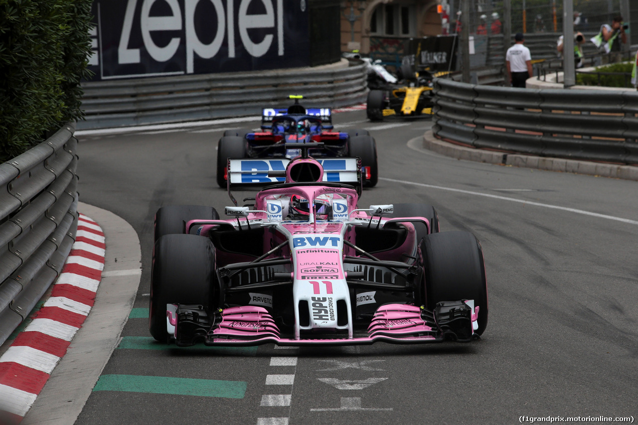 GP MONACO, 27.05.2018 - Gara, Sergio Perez (MEX) Sahara Force India F1 VJM011