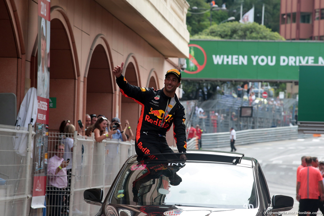 GP MONACO, 27.05.2018 - Gara, Daniel Ricciardo (AUS) Red Bull Racing RB14 vincitore