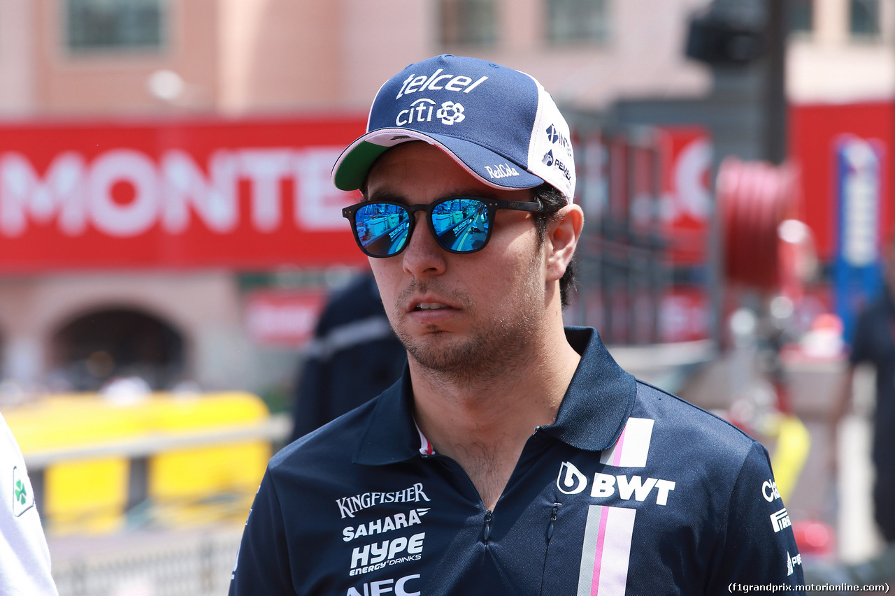 GP MONACO, 23.05.2018 - Sergio Perez (MEX) Sahara Force India F1 VJM011